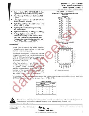 SN74ABT827DW datasheet  